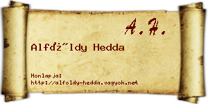 Alföldy Hedda névjegykártya